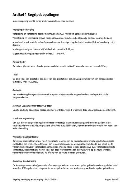 Bestand:Regeling verpleging en verzorging - NRREG-2002.pdf
